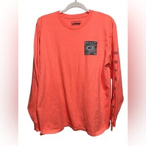 Urban Pipeline Coral Long Sleeve Graphic T-Shirt size Medium